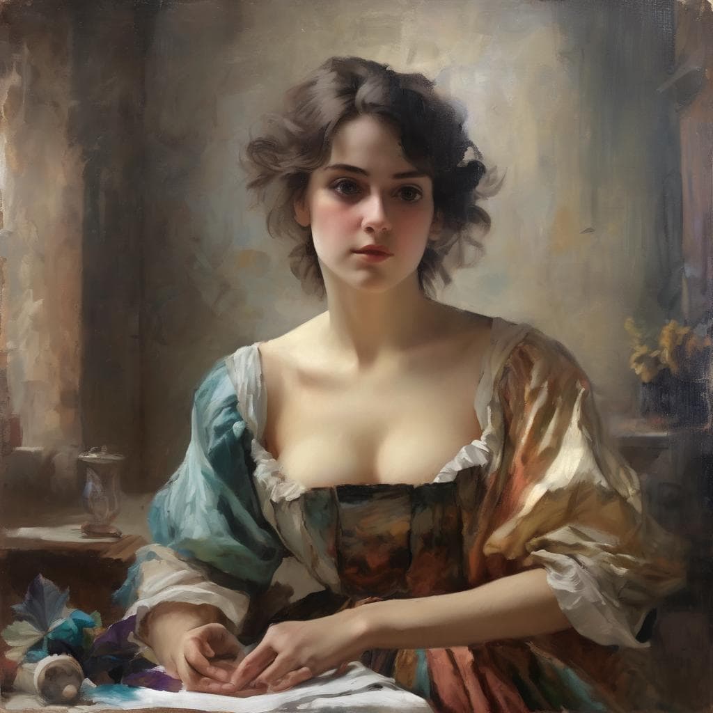 Αλικαρνάσσου, καλλιτέχνες του 20ού αιώνα, έργα ζωγραφικής, ρεαλιστικά πορτραίτα, σύγχρονες εικαστικές δημιουργίες, πίνακες με γυναίκες, ψηφιδωτά και λαϊκές τέχνες, παραδοσιακά και εικονογραφικά έργα, εικαστικές τεχνικές, σύγχρονοι καλλιτέχνες, τέχνη του 20ού αιώνα.